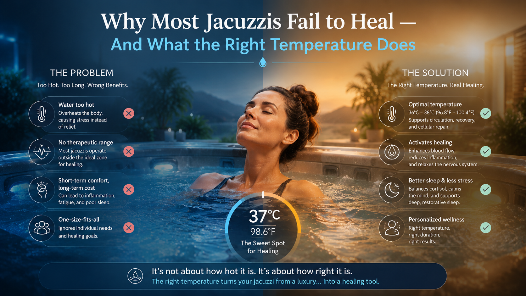 Jacuzzi hydrotherapy steam treatment